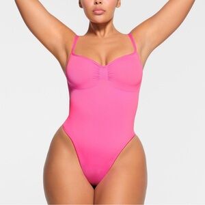 SKIMS Hot Pink Shapewear Bodysuit